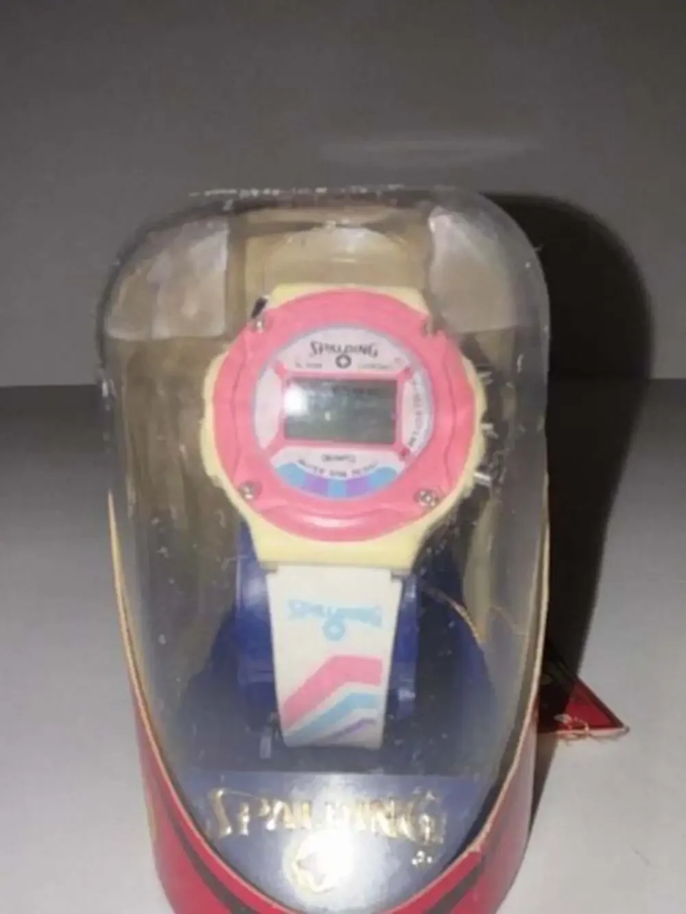 Vintage Spalding Gold Quartz Action Sports Digital Watch in Packaging